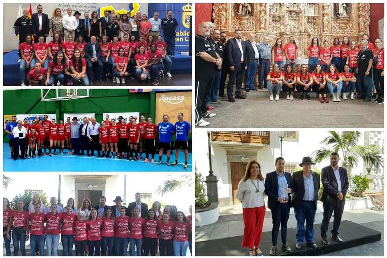 El equipo teldense desarrolló esta jornada una apretada agenda de visitas y recepciones (Foto TA)